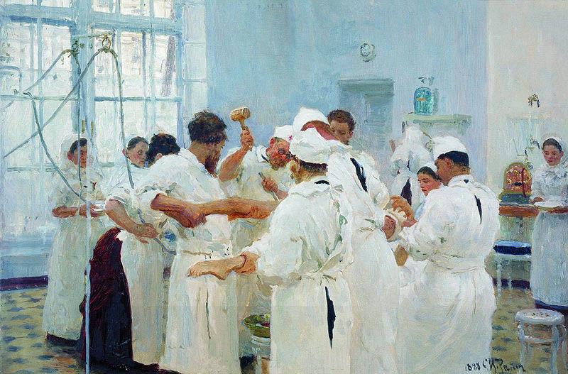 Ilya Repin The Surgeon Evgueni Vasilievich Pavlov in the Operating Theater China oil painting art